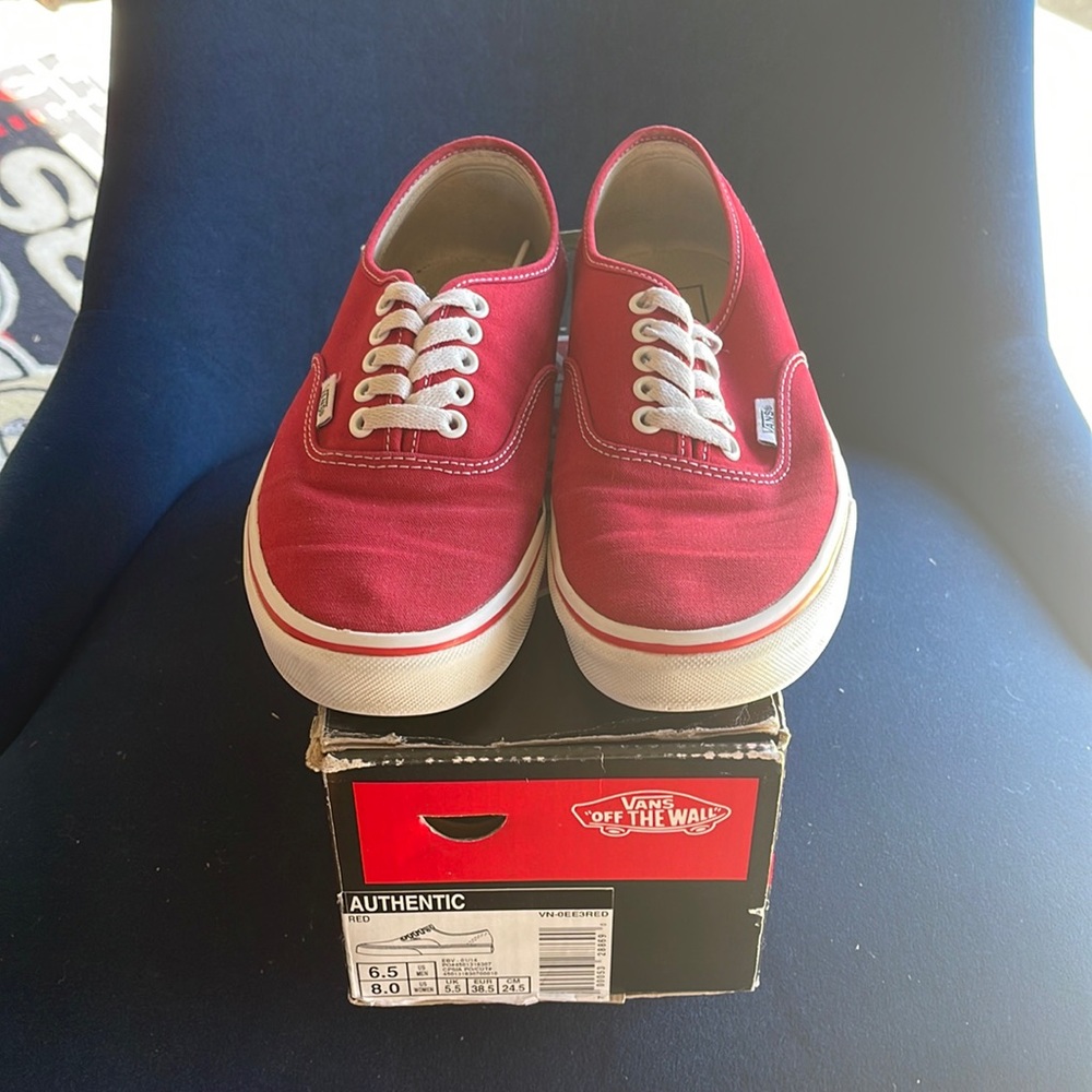 Authentic Red Vans